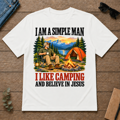 I Like Camping & Believe In Jesus - white - TS2D-White