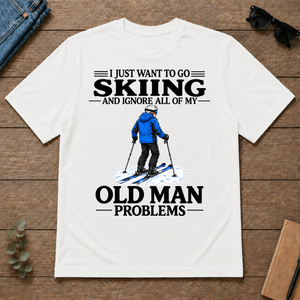I Just Want To Go Skiing Vintage - white - TS2D-White