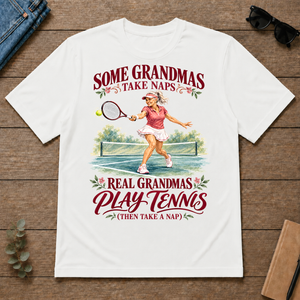 Real Grandmas Play Tennis - white - TS2D-White