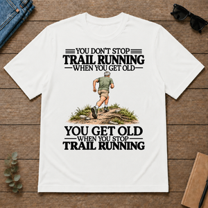 Don't Stop Trail Running Vintage Art - white - TS2D-White