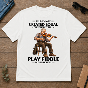 Best Fiddle Players in Their Eighties - white - TS2D-White