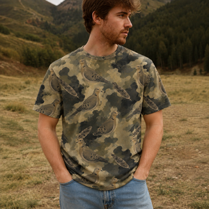 Dove Camouflage Graphic Pattern All Over Print Shirt