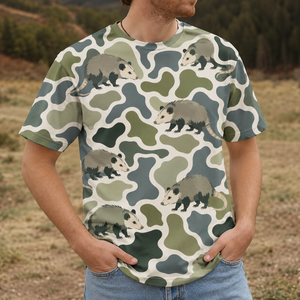 Opossum Camouflage Hunting Funny Pattern All Over Print