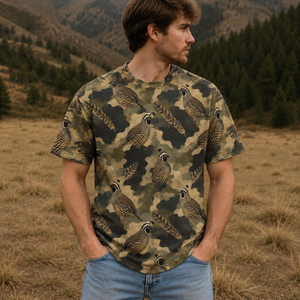 Quail Camouflage Graphic Pattern All Over Print Shirt