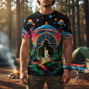 Not All Who Wander Are Lost Bigfoot All Over Print Shirt