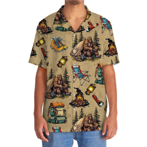 Bigfoot Camping Vintage Hawaiian Shirt