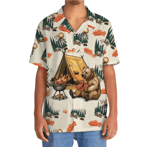 If It Involves Camping & Bacon Count Me In Hawaiian Shirt