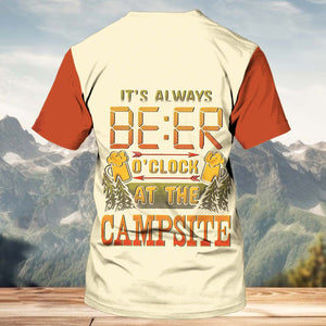 It's Always Beer O'clock At The Campsite All Over Print Shirt