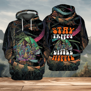 Camping Stay Trippie Little Hippie All Over Print Shirt