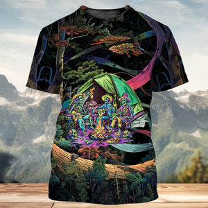 Camping Stay Trippie Little Hippie All Over Print Shirt