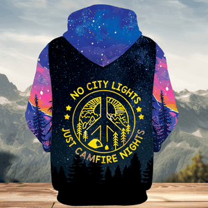 Camping No City Lights Just Campfire Nights All Over Print Shirt