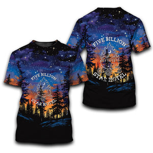 Camping Five Billion Star Hotel All Over Print Shirt