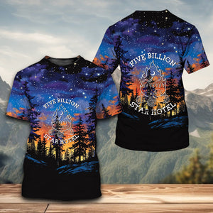 Camping Five Billion Star Hotel All Over Print Shirt
