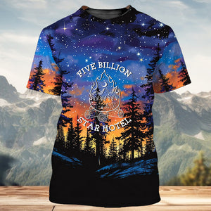 Camping Five Billion Star Hotel All Over Print Shirt