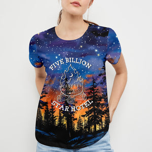 Camping Five Billion Star Hotel All Over Print Shirt