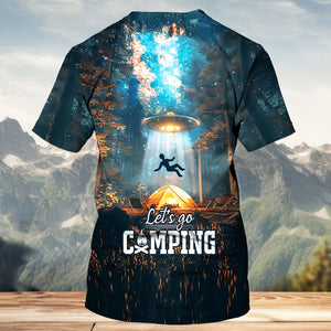 Let's Go Camping UFO All Over Print Shirt