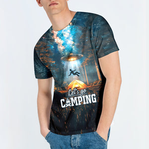 Let's Go Camping UFO All Over Print Shirt