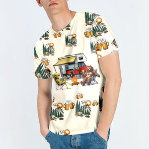 Funny Camping Crazy Friend All Over Print Shirt
