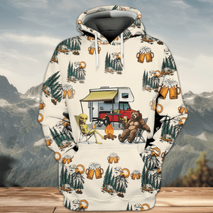 Funny Camping Crazy Friend All Over Print Shirt