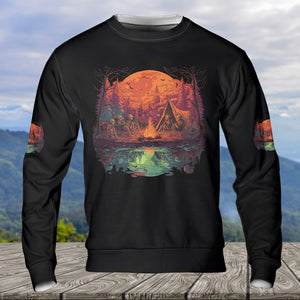 Upside-Down Haunted Camping All Over Print Shirt