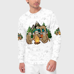 Sloth Camping Team We Will Get There When We Get There All Over Print Shirt