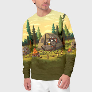Funny Raccoon Drinking Not All Who Wander Are Lost All Over Print