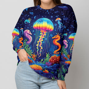 Saltwater Heals Everything Jellyfish All Over Print Shirt