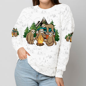 Sloth Camping Team We Will Get There When We Get There All Over Print Shirt