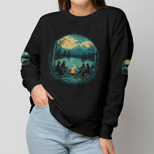 Skeleton Camping Crew – Spooky Vibes All Over Print Shirt