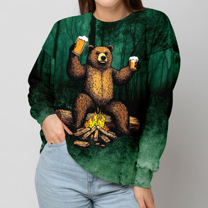 I Hate People Drinking Bear All Over Print Shirt