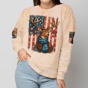 Funny Deer Christmas The Closer I Get To Nature All Over Print Shirt