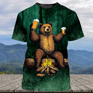 I Hate People Drinking Bear All Over Print Shirt