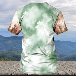 Into The Forest I Go Green Compass All Over Print Shirt