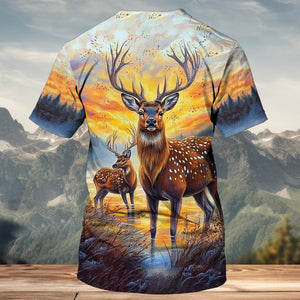 Deers In The Wild All Over Print Shirt