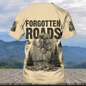 Skeleton Wanderer Vintage Hiking All Over Print Shirt
