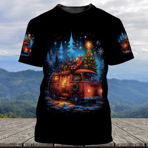 Camping Night Christmas Wonderful All Over Print Shirt