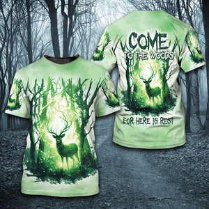 Come To The Woods For Here Is Rest All Over Print Shirt