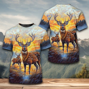 Deers In The Wild All Over Print Shirt