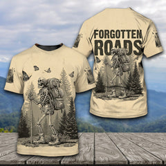 Skeleton Wanderer Vintage Hiking All Over Print Shirt