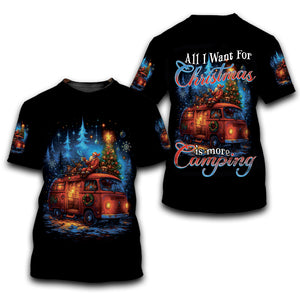 Camping Night Christmas Wonderful All Over Print Shirt