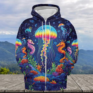 Saltwater Heals Everything Jellyfish All Over Print Shirt
