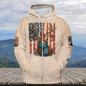 Funny Deer Christmas The Closer I Get To Nature All Over Print Shirt