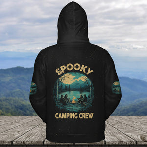 Skeleton Camping Crew – Spooky Vibes All Over Print Shirt