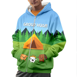 Funny Group Hugs Camping All Over Print Shirt