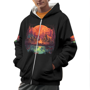 Upside-Down Haunted Camping All Over Print Shirt