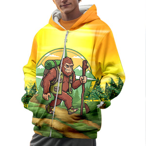 Funny Bigfoot Hiking All Over Print Shirt