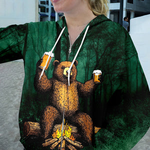 I Hate People Drinking Bear All Over Print Shirt