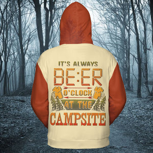It's Always Beer O'clock At The Campsite All Over Print Shirt