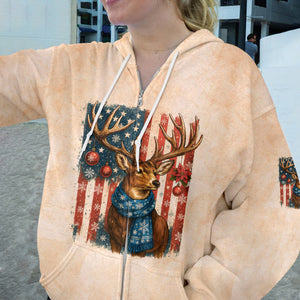 Funny Deer Christmas The Closer I Get To Nature All Over Print Shirt