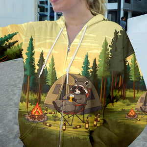 Funny Raccoon Drinking Not All Who Wander Are Lost All Over Print